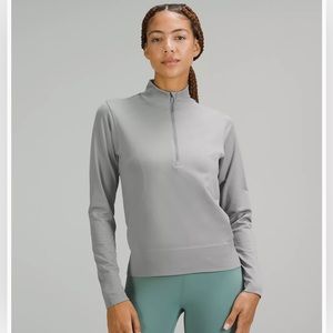 Lululemon Swiftly Relaxed Half Zip Grey/White size 6